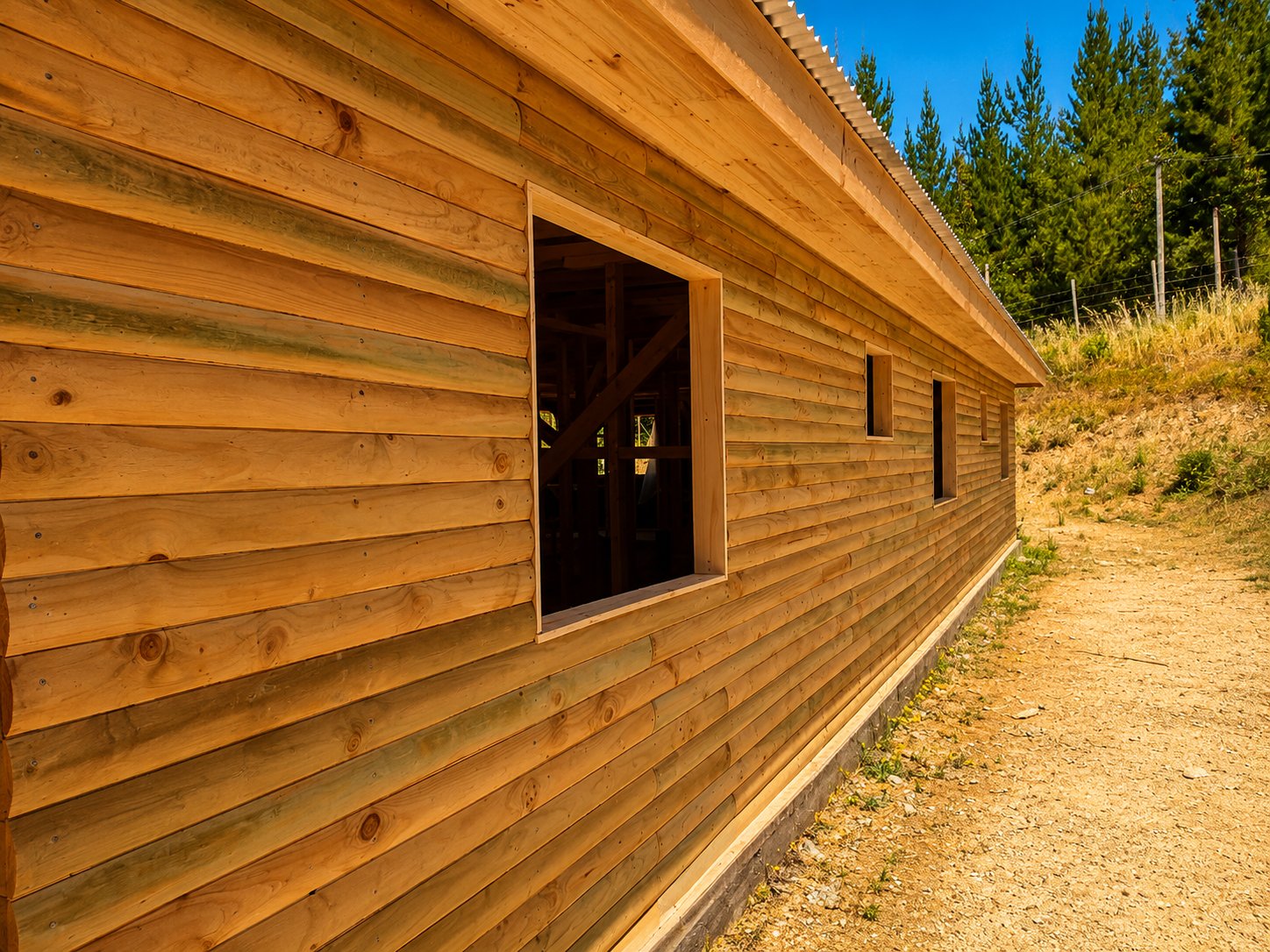 Detalle revestimiento madera - Construcciones Nayo